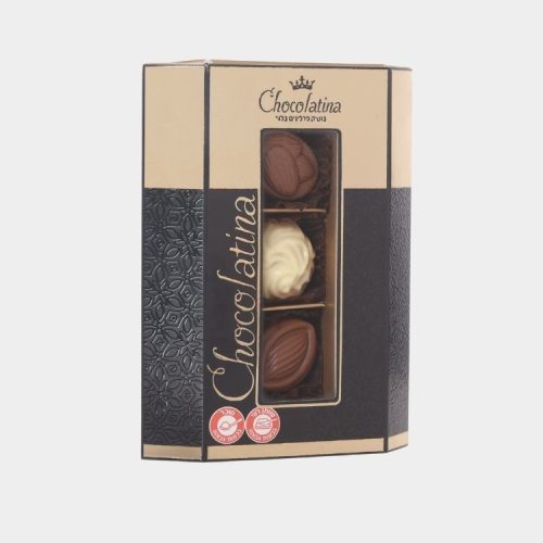 מארז 3 פרלינים חלבי