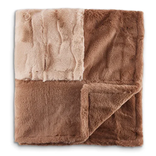 שמיכה לתינוק ריבוע מחממת במיוחד בגווני מוקה שמיכה לתינוקת ריבוע משלבת שתי צבעים מחממת במיוחד נעימה למגע..