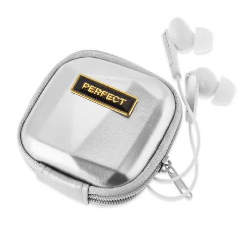 אוזניות שמע איכותיות בנרתיק יהלום מטאלי